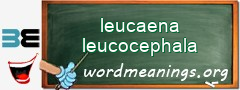 WordMeaning blackboard for leucaena leucocephala